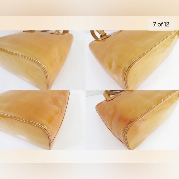 Retails $1600 - Authentic Louis Vuitton Houston Beige Vernis Tote Bag - Picture 7 of 14